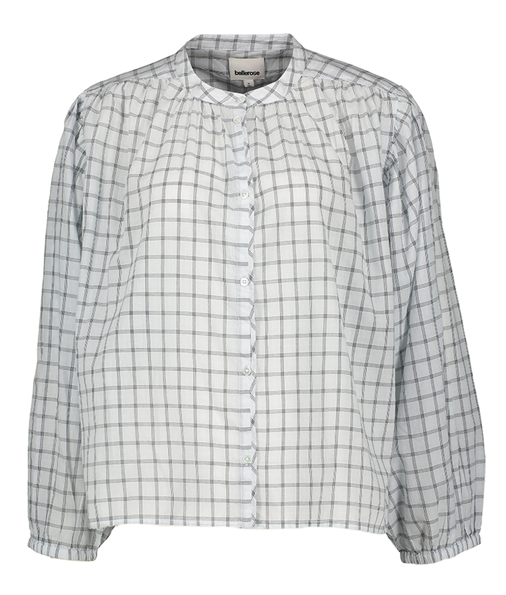 Geruite blouse Cherry Belle Rose