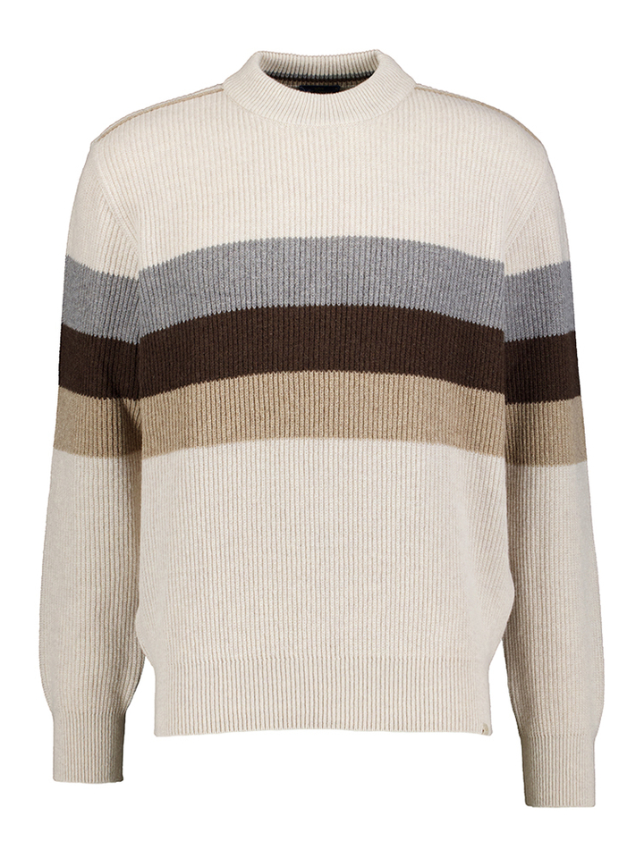 Beige gestreepte wollen trui Paul&Shark 
