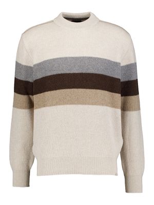 Beige gestreepte wollen trui Paul&Shark