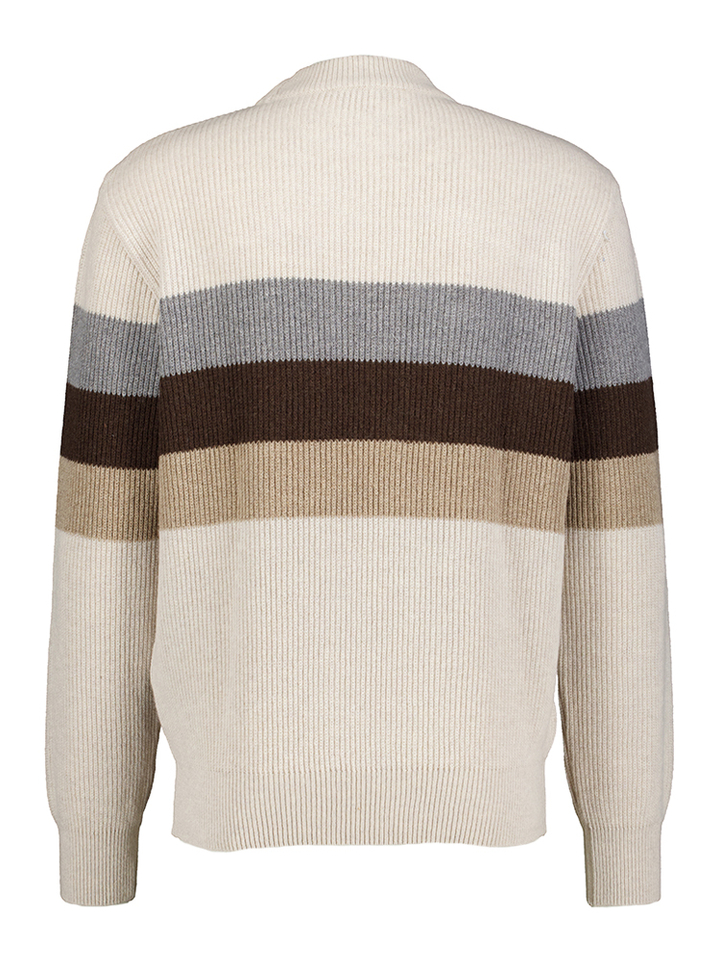 Beige gestreepte wollen trui Paul&Shark 