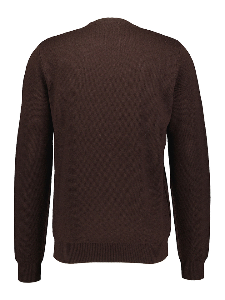 Bruine trui in merino wol Altobello