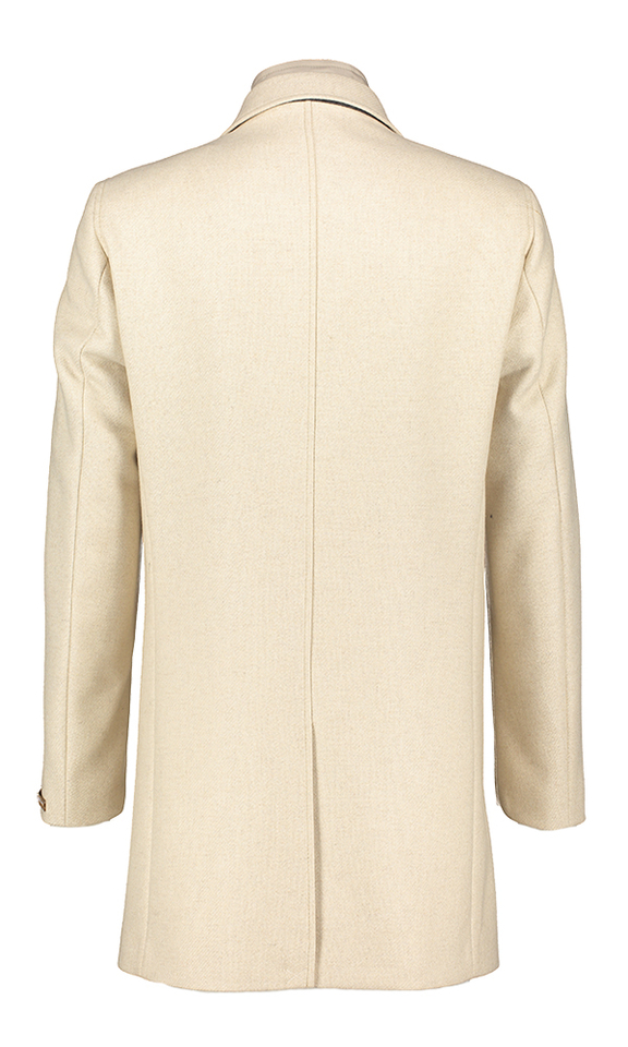 Beige mantel met afneembare binnenkant Mario Fiorenzo