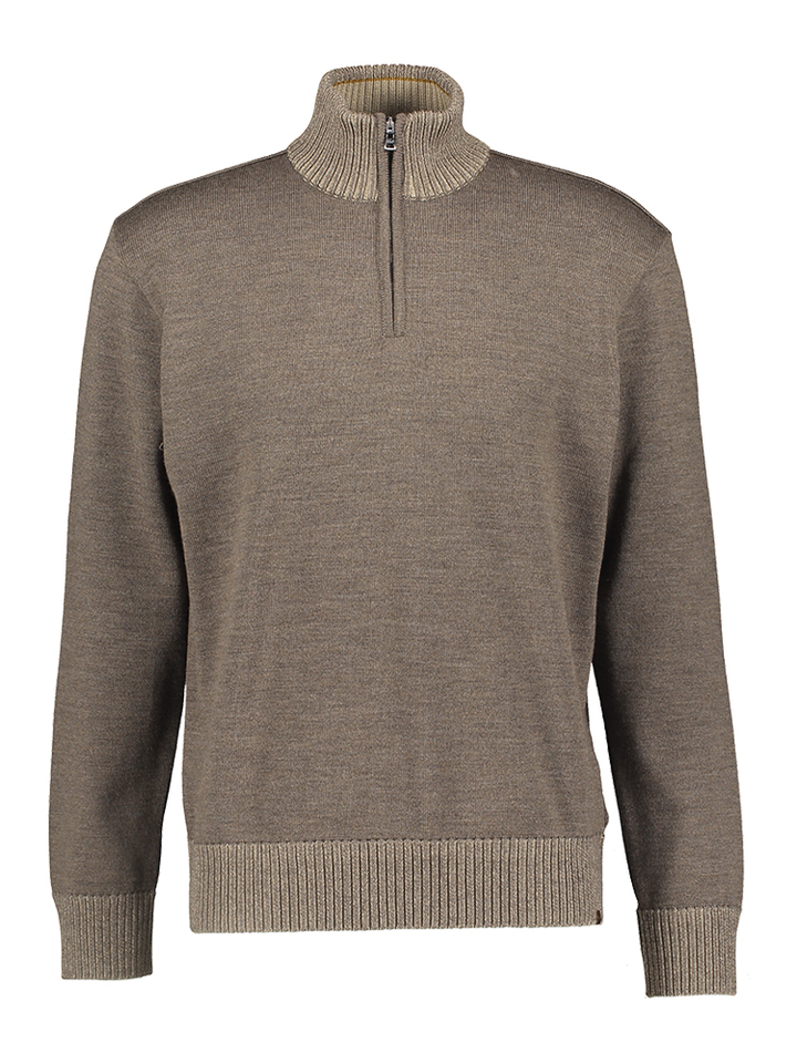 Donkerbruine pull met ritssluiting Paul & Shark 