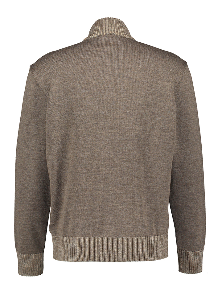 Donkerbruine pull met ritssluiting Paul & Shark 