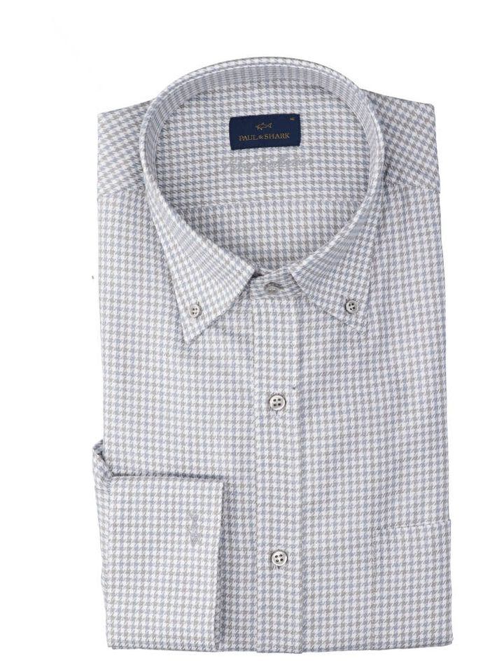 Wit katoenen hemd (regular fit) met lange mouwen Paul&Shark 