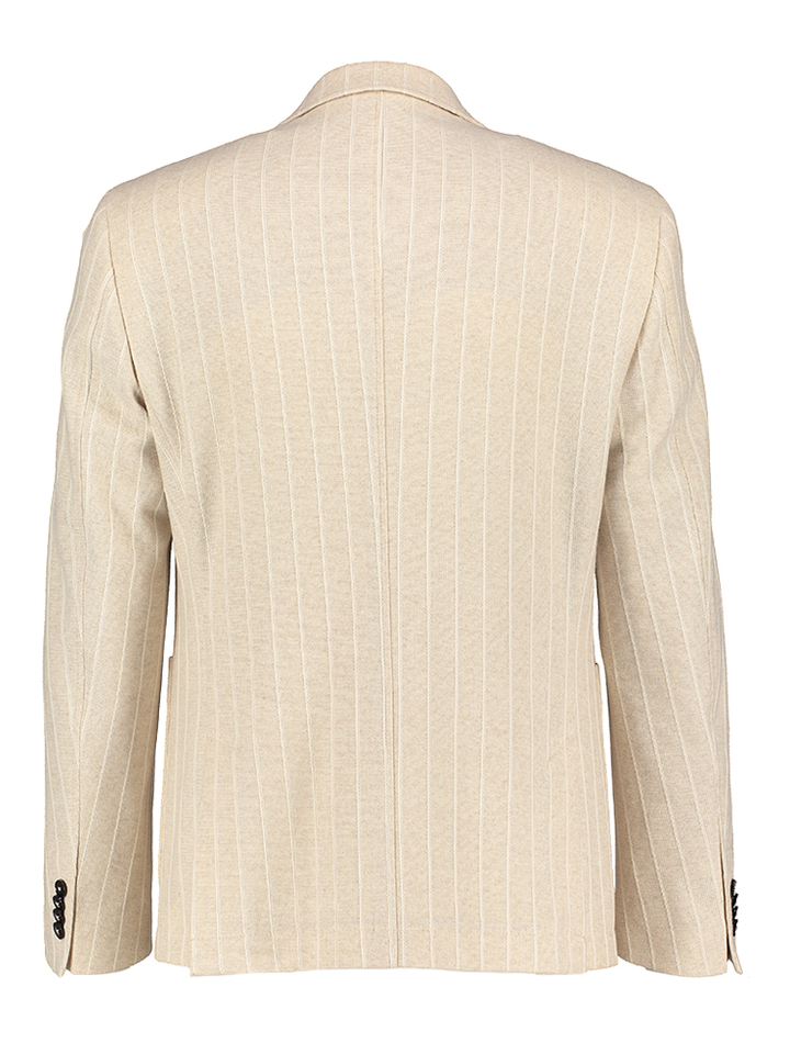 Beige ecru gestreepte blazer Bugatti 