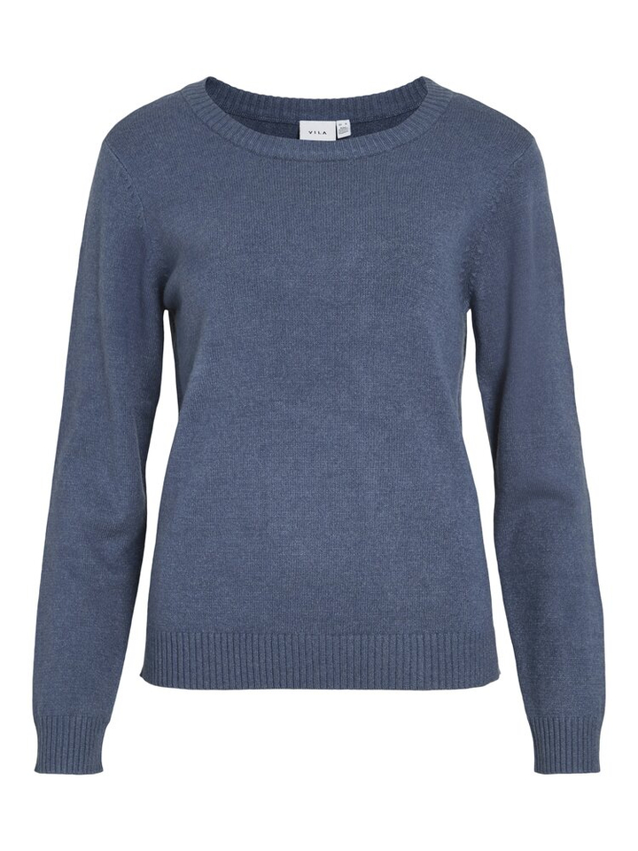 Blauwe trui met ronde hals Viril Vila