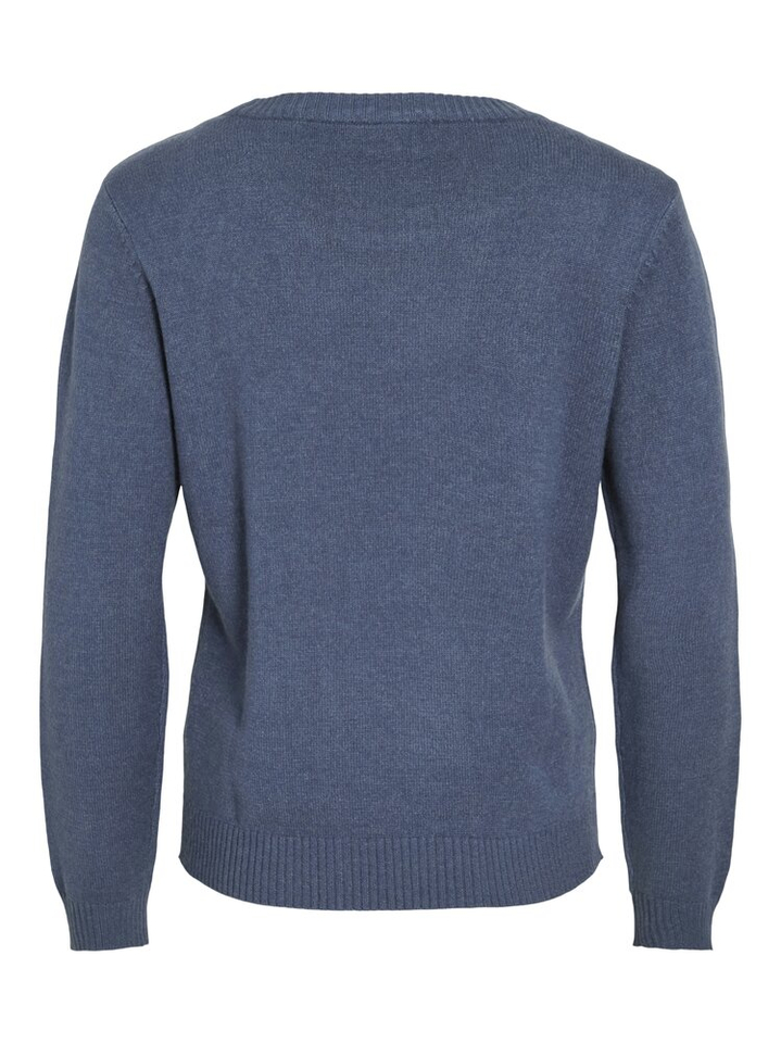 Blauwe trui met ronde hals Viril Vila