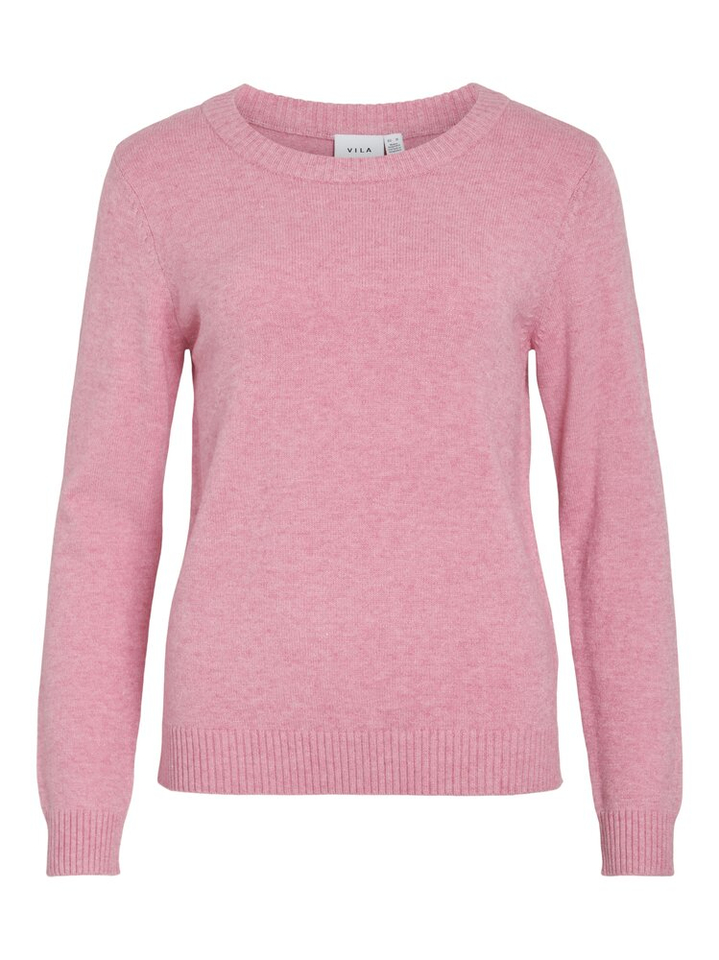 Sangria sunset pink trui met ronde hals Viril O Vila