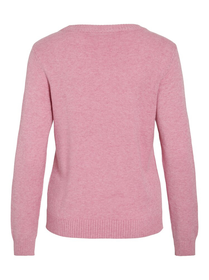 Sangria sunset pink trui met ronde hals Viril O Vila