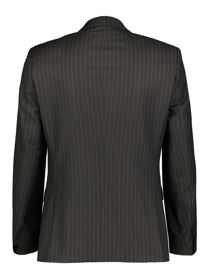 2-delig zwart gestreept slim fit kostuum Hugo Boss