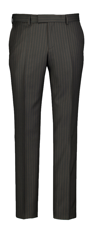 2-delig zwart gestreept slim fit kostuum Hugo Boss