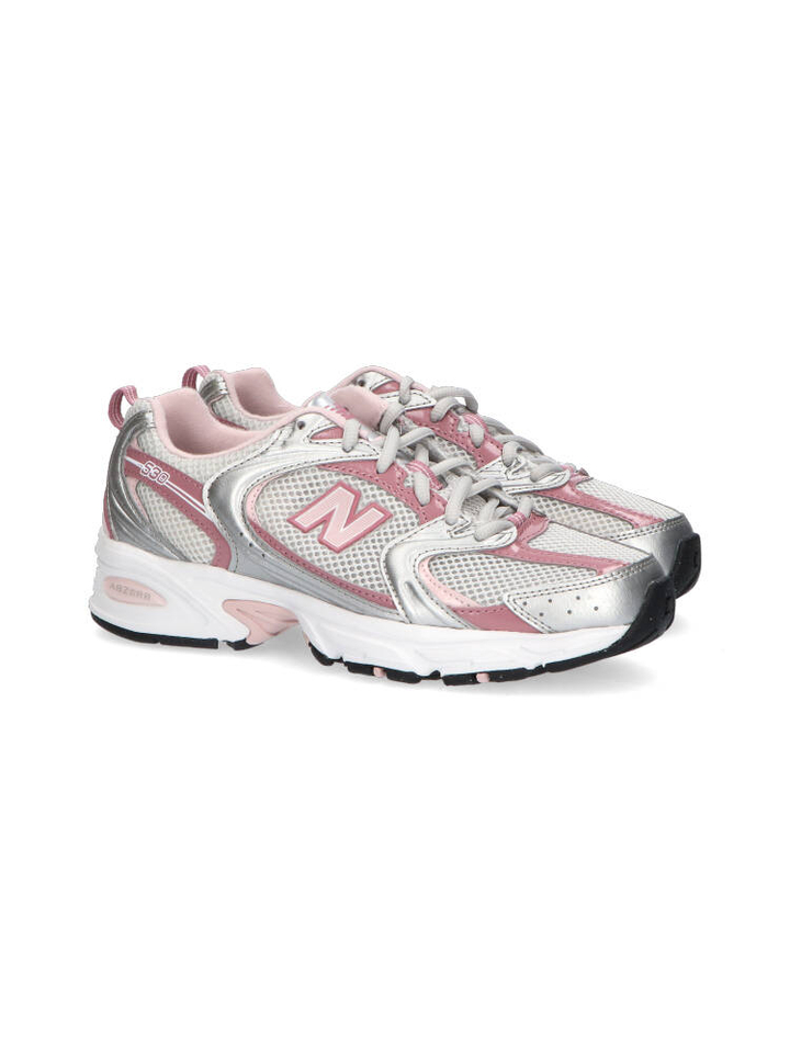 Silver metallic roze lage sneakers New Balance 