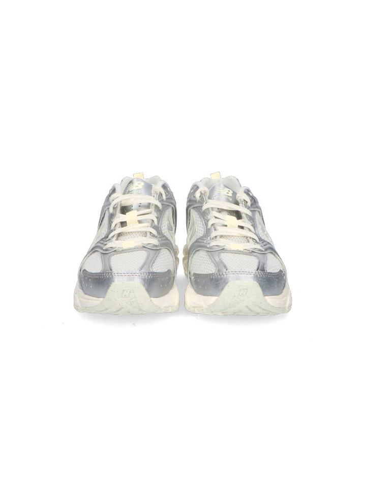 Zilver mettalic lage sneakers New Balance 