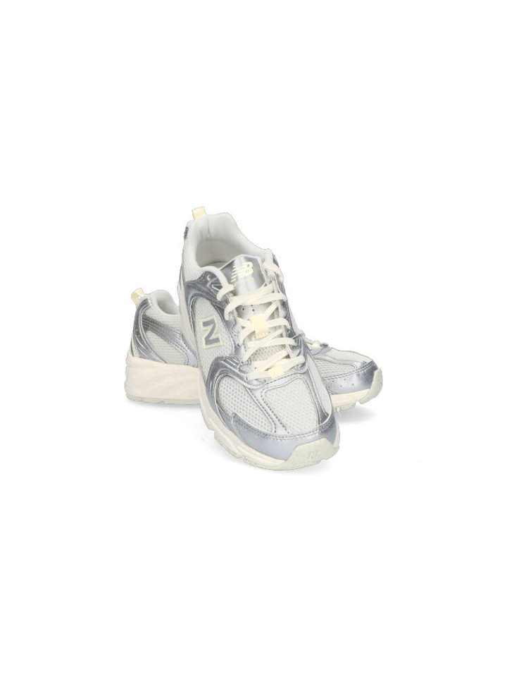 Zilver mettalic lage sneakers New Balance 