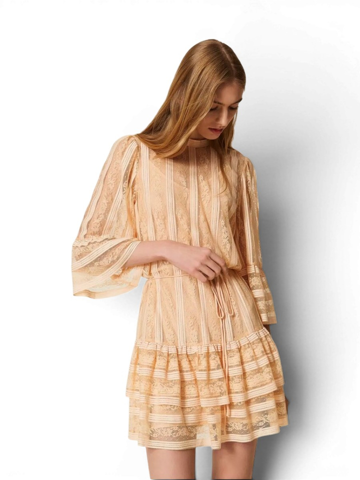 Roze kanten jurk Twinset 