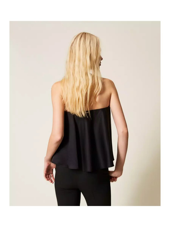 Zwarte bustier top a-lijn Twinset Milano