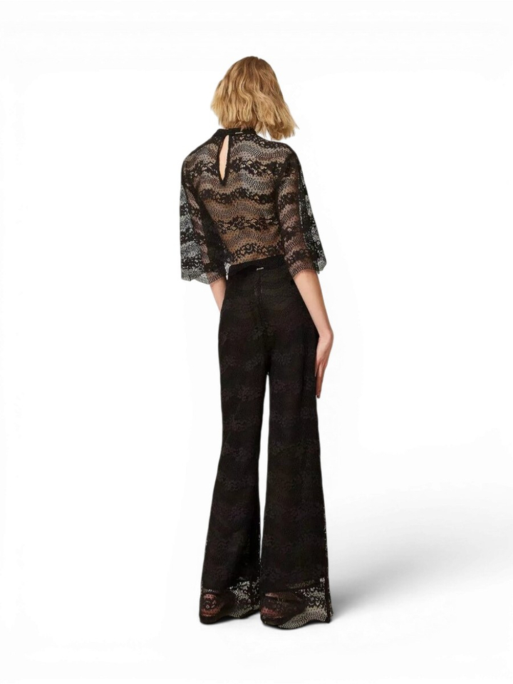 Zwarte kanten broek Twinset Milano