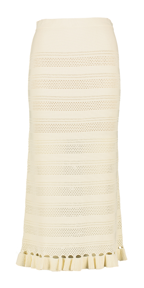 Ecru trico rok met structuur Twinset Milano