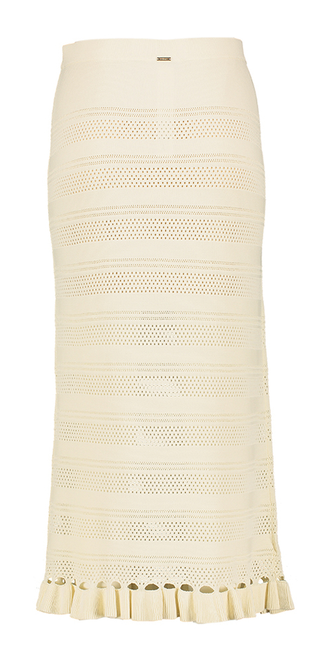 Ecru trico rok met structuur Twinset Milano