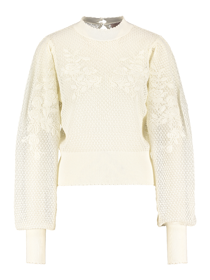 Ecru gehaakte trui met bloem detail Twinset Milano