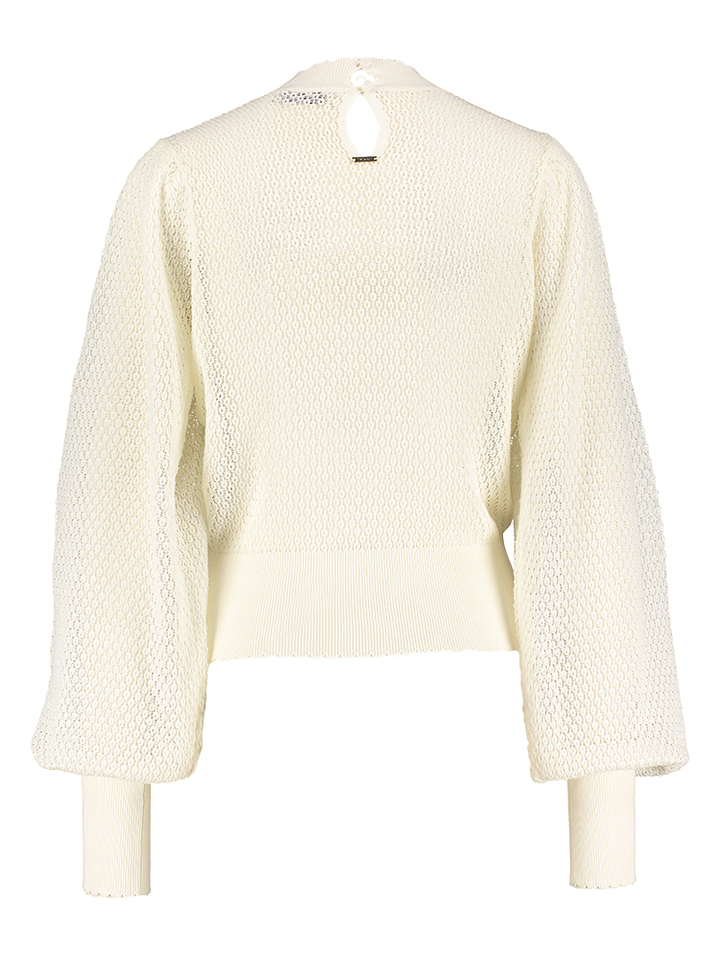 Ecru gehaakte trui met bloem detail Twinset Milano