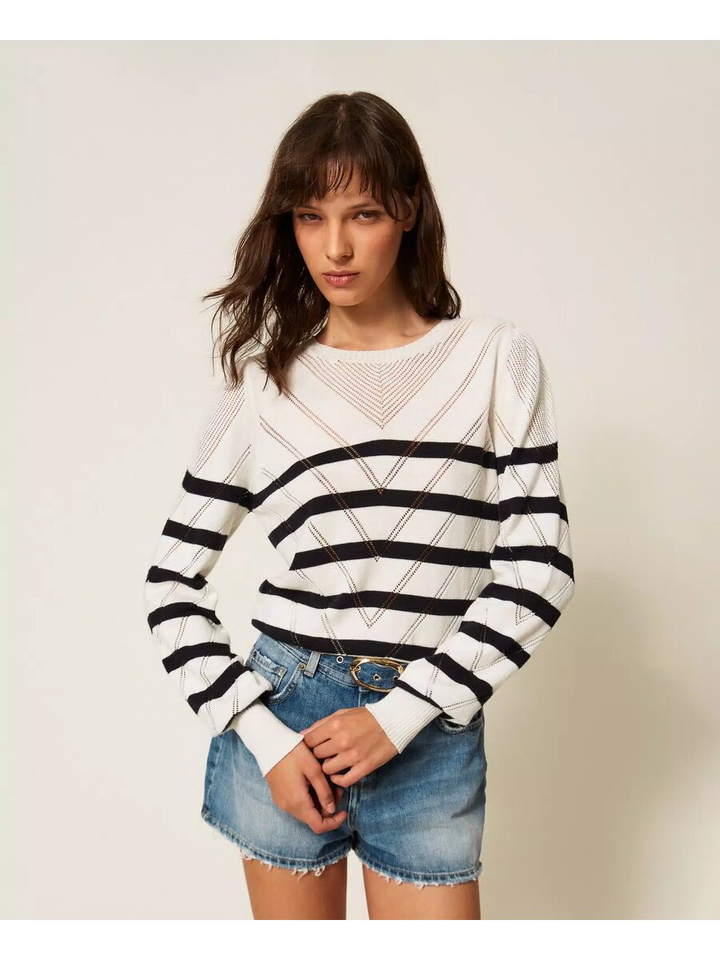 Gestreepte trui met lange mouw Twinset Milano