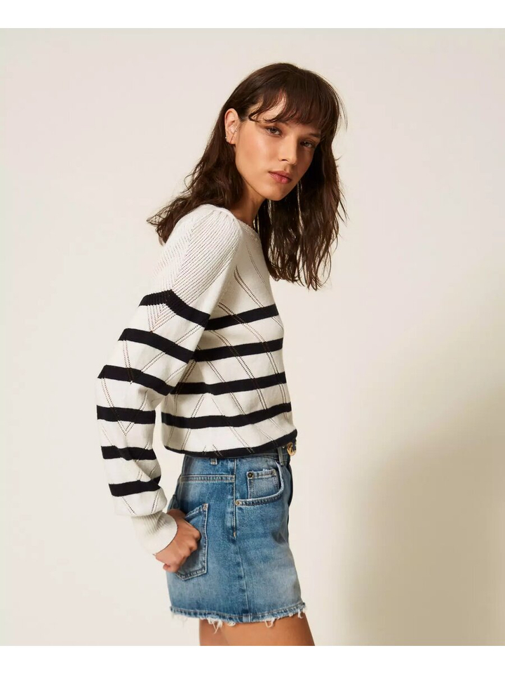 Gestreepte trui met lange mouw Twinset Milano