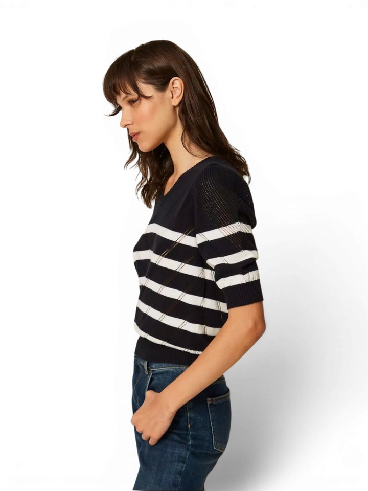 Gestreepte pull met korte mouw Twinset Milano