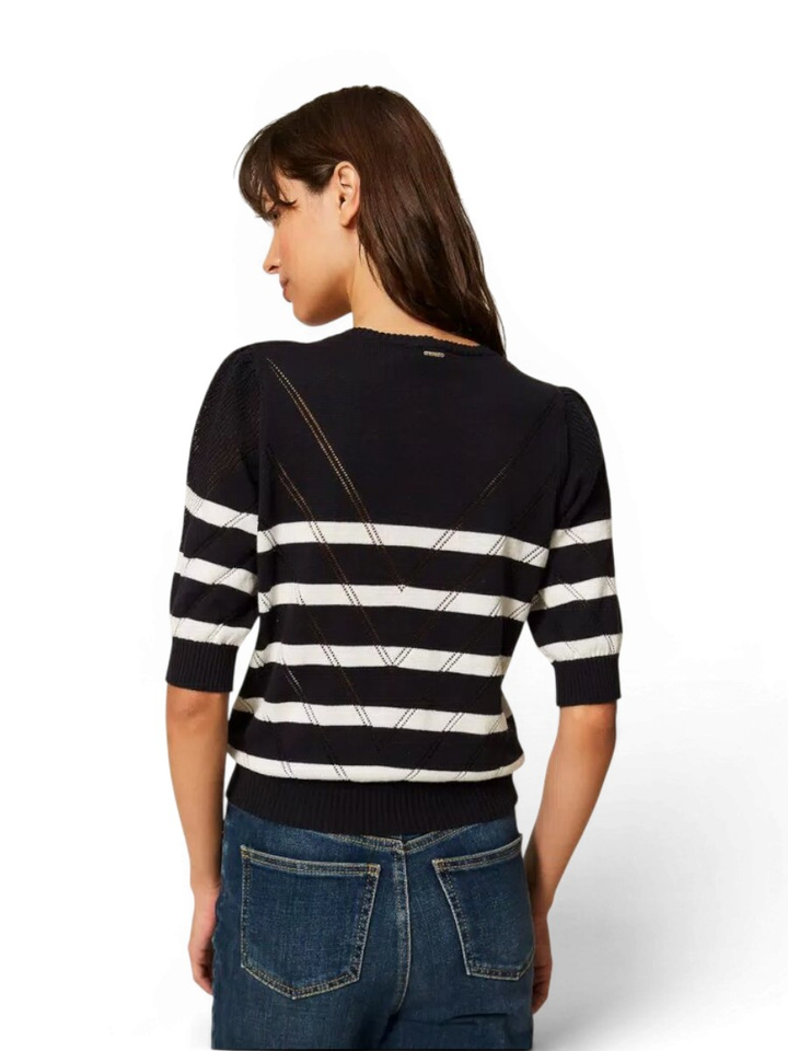Gestreepte pull met korte mouw Twinset Milano