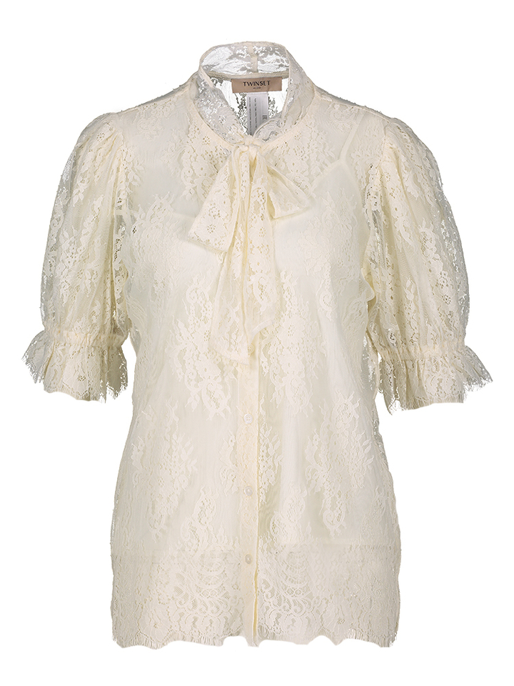 Creme kleurige kanten bloes Twinset 