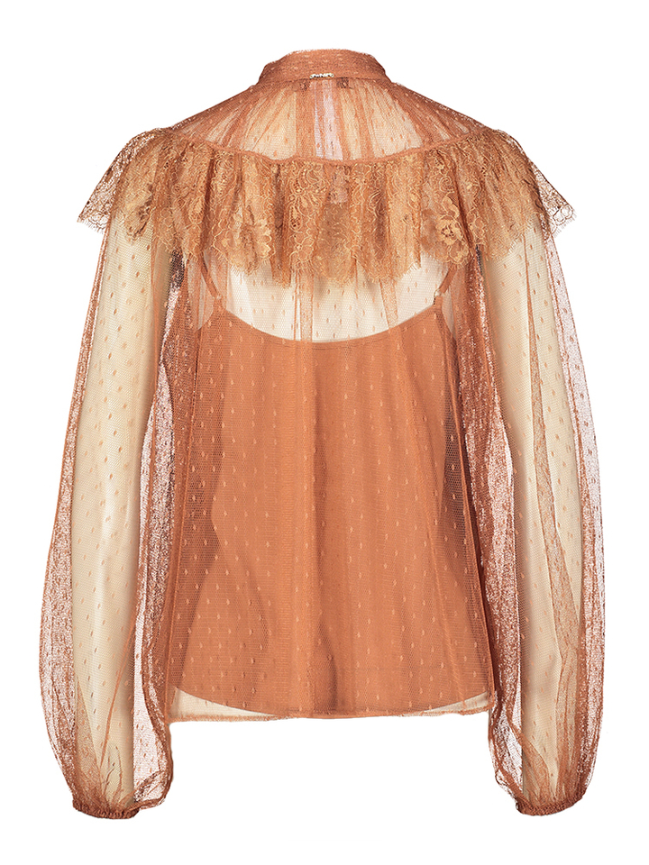 Bruine kanten bloes Twinset Milano 