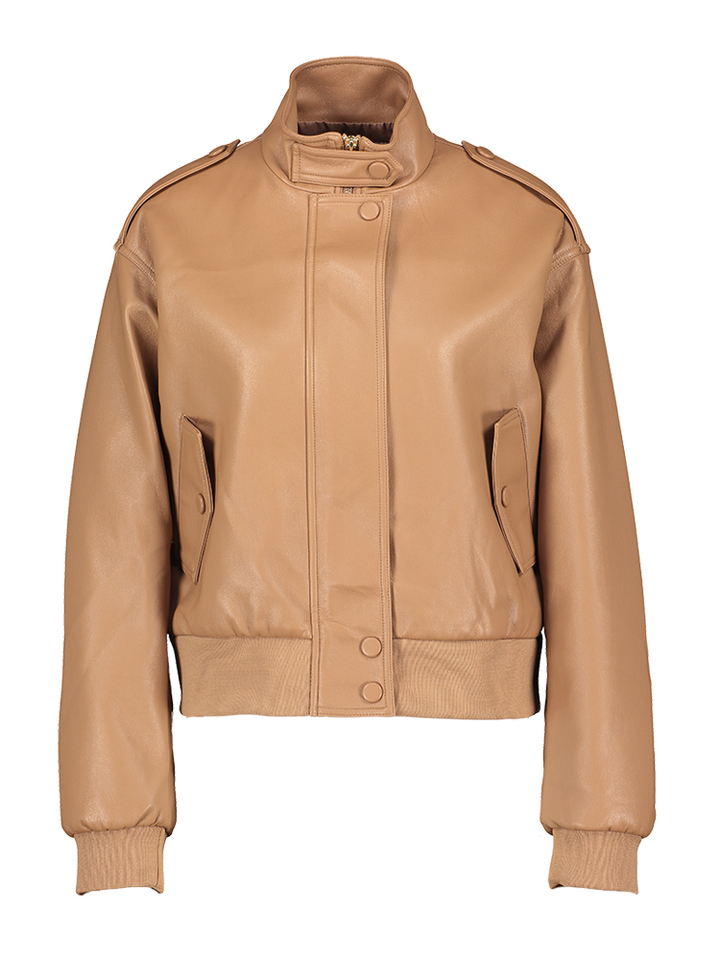Bruine lederlook jas Twinset Milano