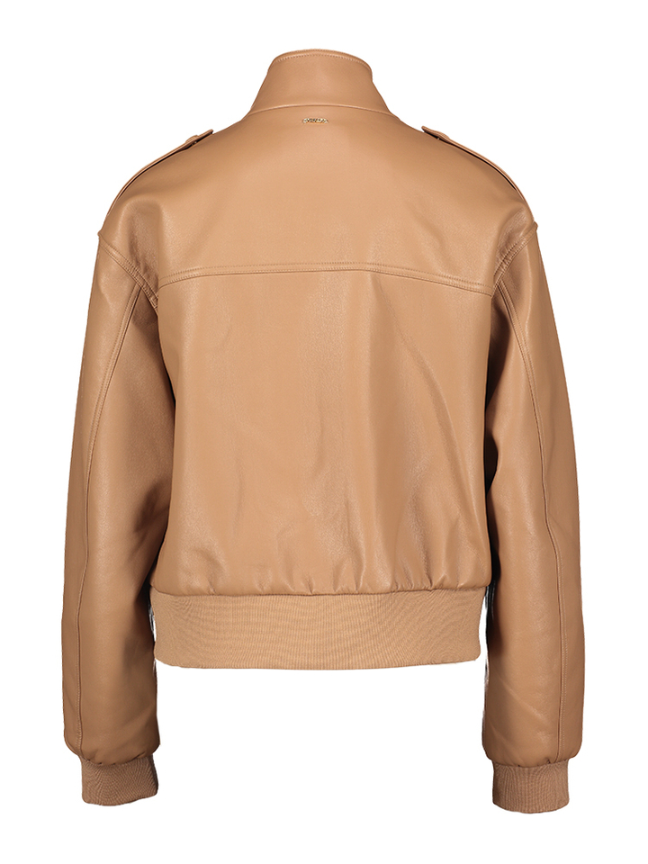 Bruine lederlook jas Twinset Milano