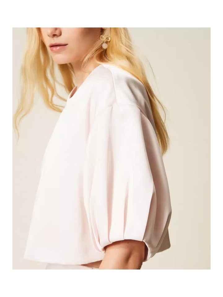 Roze glanzende vest Twinset Milano