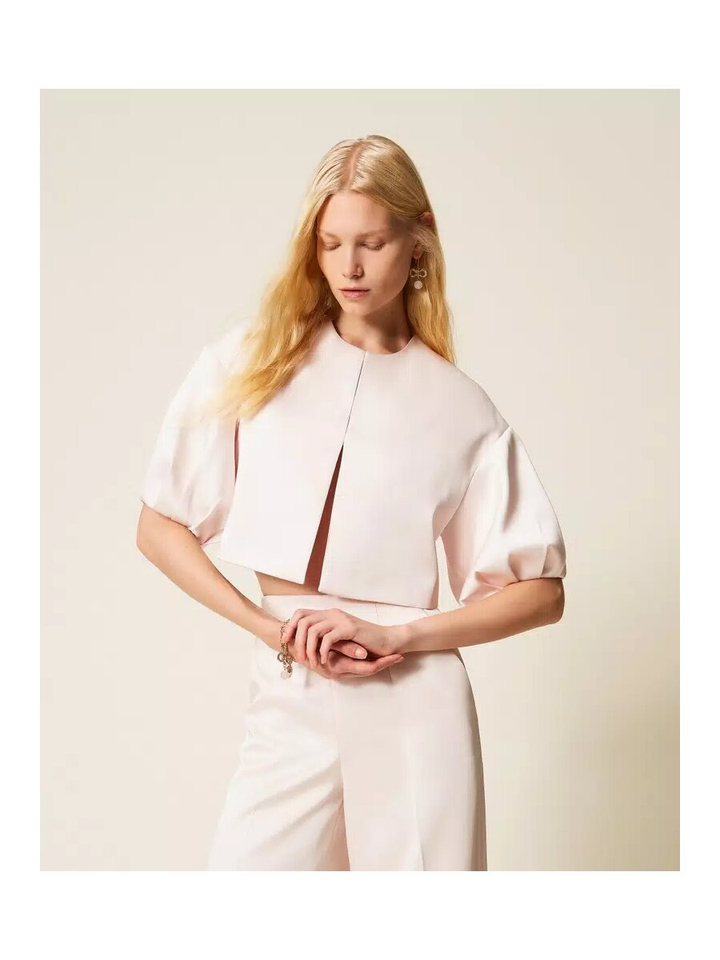 Roze glanzende vest Twinset Milano