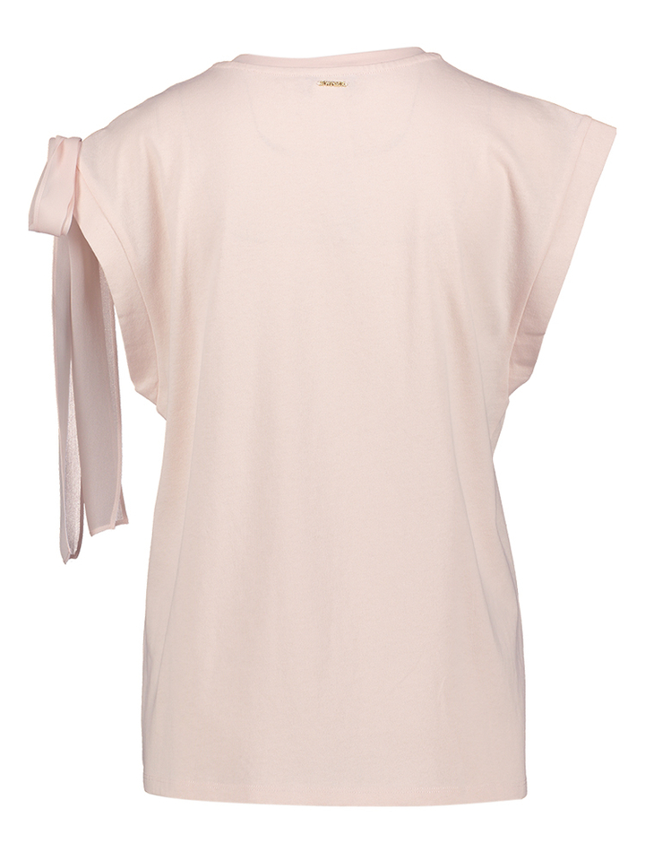 Roze t-shirt met detail op schouder Twinset