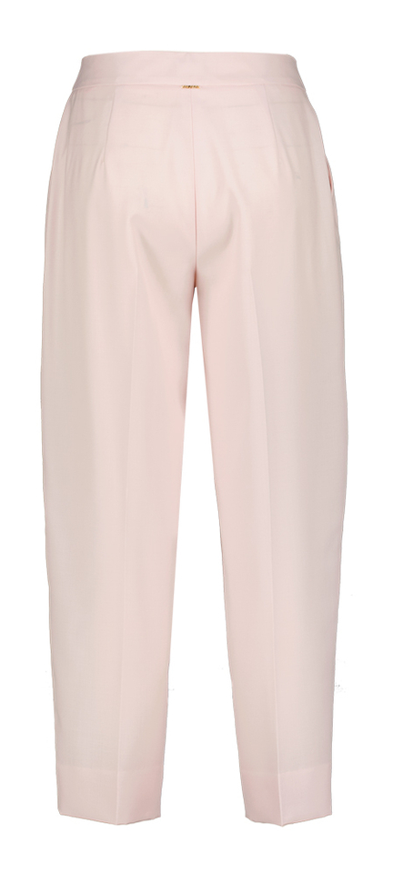 Lichtroze wijde broek met bandplooi Twinset 