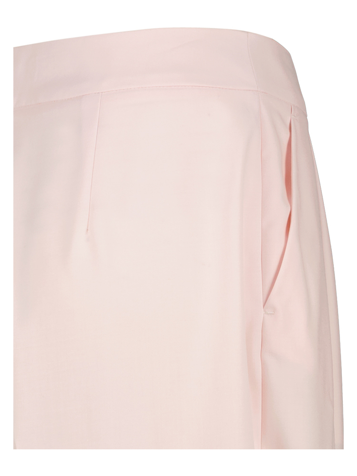 Lichtroze wijde broek met bandplooi Twinset 