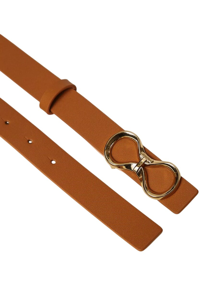 Cognac kleurige riem met symbool Twinset Milano