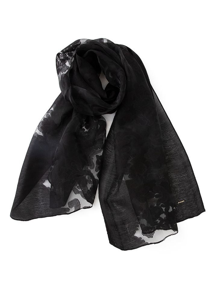 Zwarte sjaal met print Twinset Milano