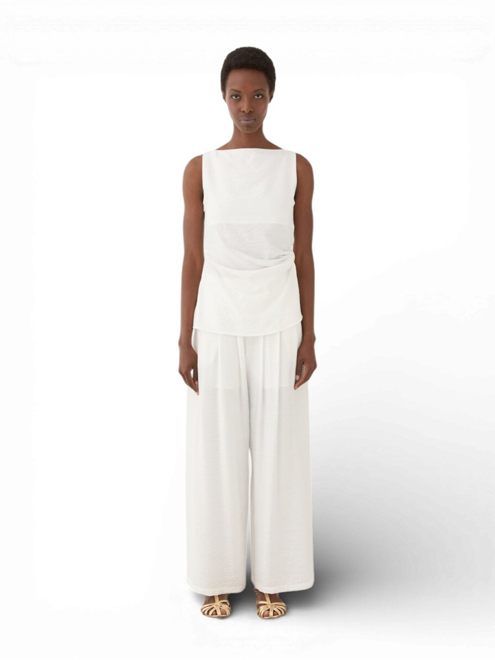 Witte top met frons detail Eleh 