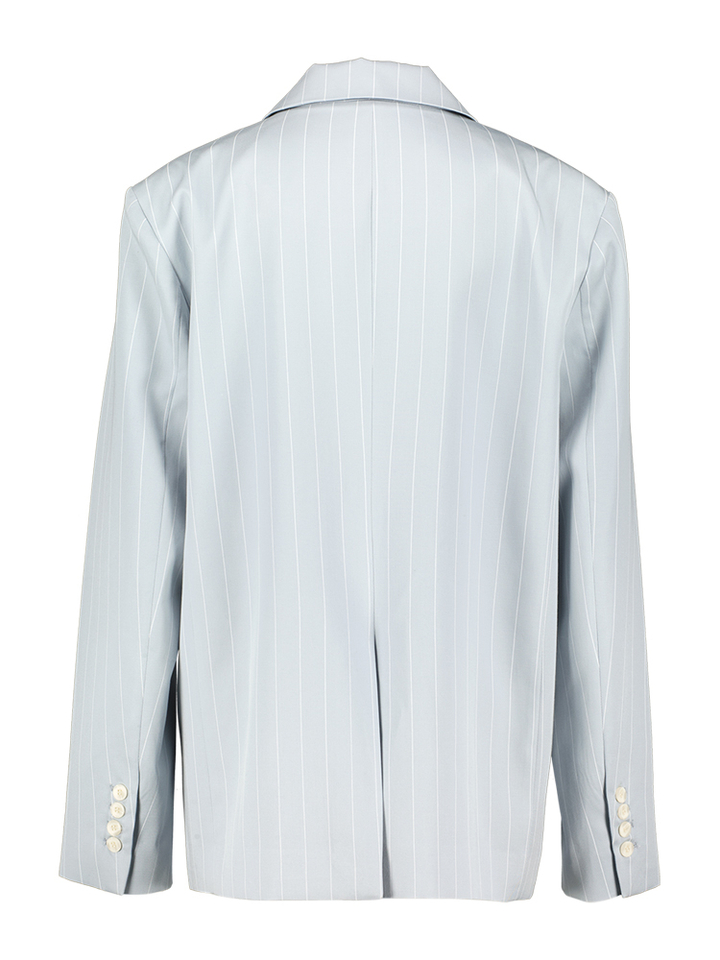 Blauwe gestreepte oversized blazer Eleh