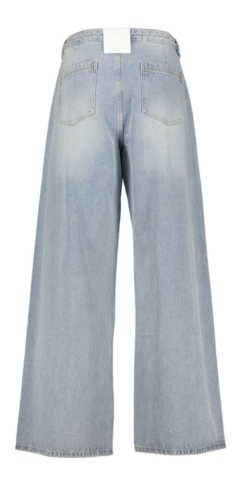 Blauwe wide fit jeans