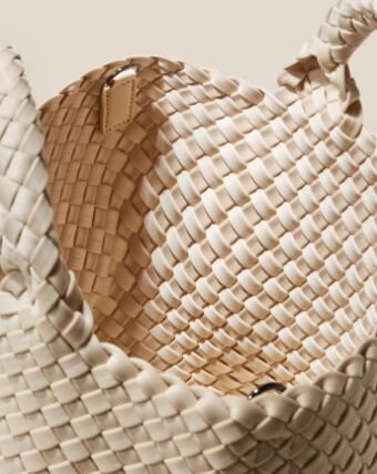 Ecru handtas St Barths small tote Naghedi