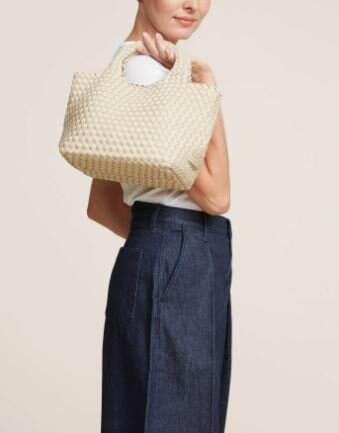 Ecru handtas St Barths small tote Naghedi