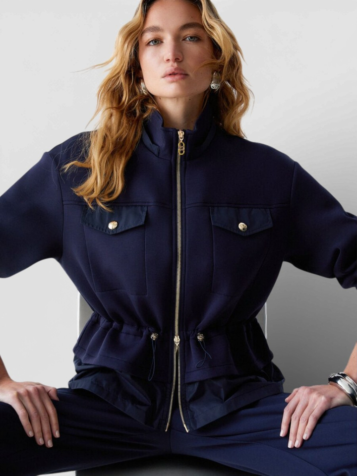 Donkerblauwe gilet met ritssluiting Liu Jo