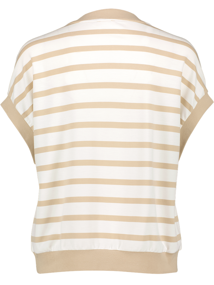 Witte en beige gestreepte t-shirt Liu Jo 