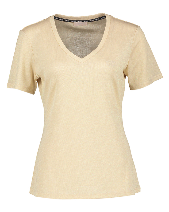 Goudkleurige t-shirt met glitter Liu Jo 