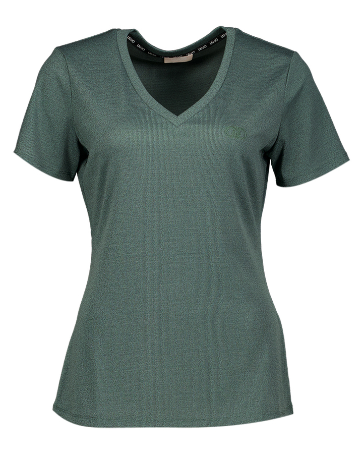 Groene t-shirt met logo Liu Jo